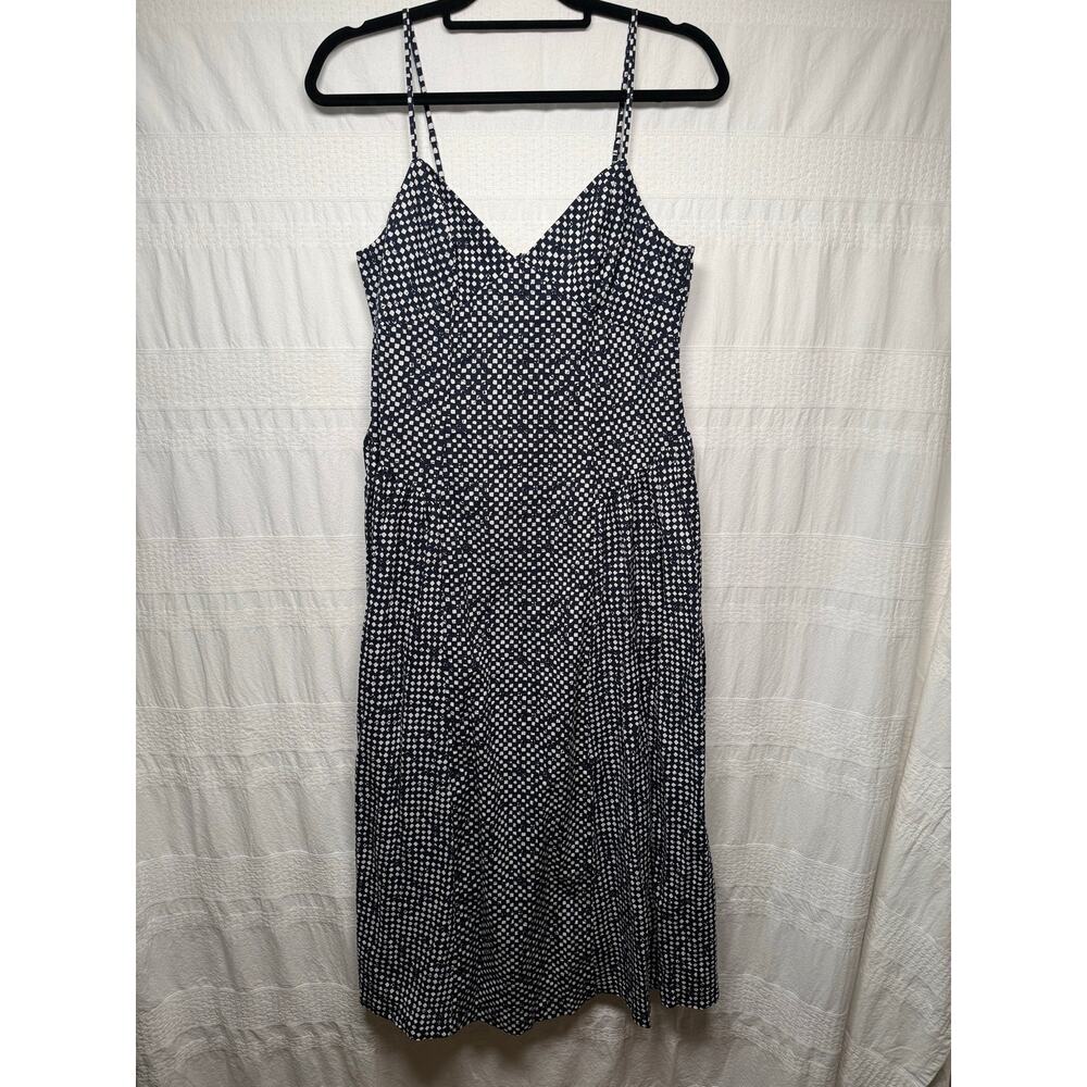 Madewell Nancy Midi Sundress, Navy & White, Size 8
